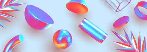 几何悬浮三维抽象立体元素 Chaos abstract background with 3d objects