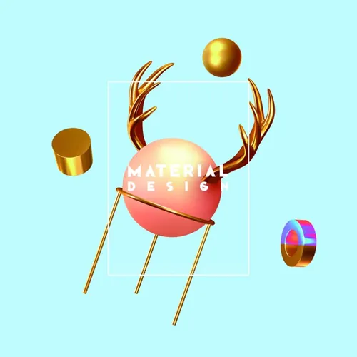 几何悬浮三维抽象立体元素 Chaos abstract background with 3d objects