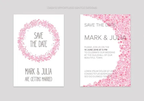 精美的樱花矢量字母背景素材 Cherry Blossom F