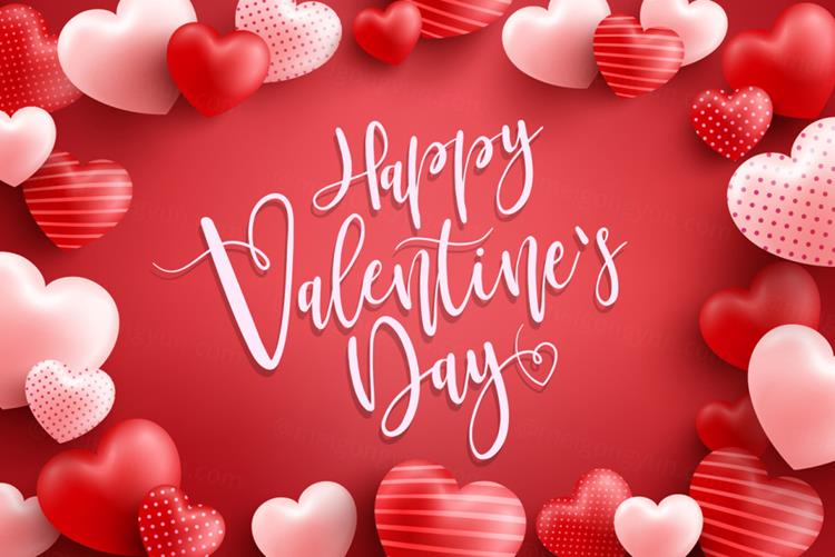 时尚情人节七夕爱情三八妇女节爱心气球活动促销EPS矢量海报插