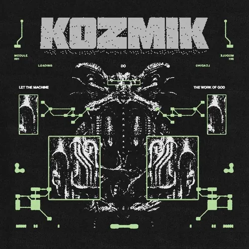 新复古未来派酸性艺术机械主板美学HUD矢量边框图标元素合辑