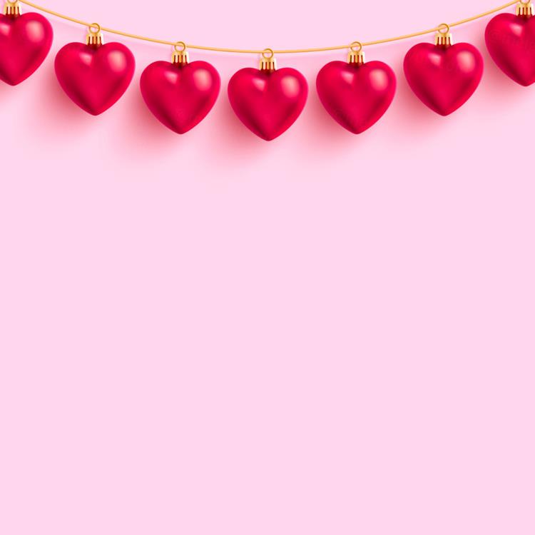 高质量粉色时尚情人节七夕三八妇女节爱心EPS矢量设计背景素材