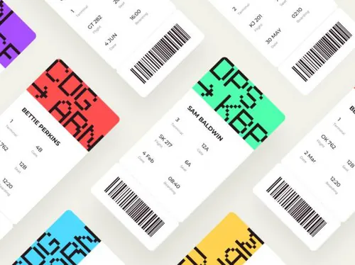 简约数字登机牌界面设计 Boarding Pass Design