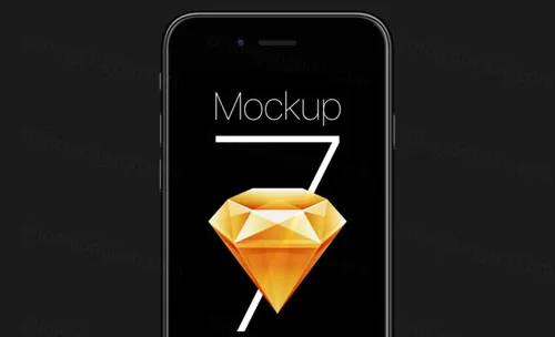 iPhone7手机样机模版iPhone 7 Sketch Free Mockup