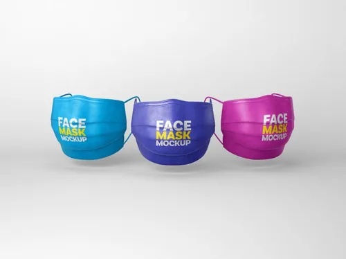 卫生病毒防护口罩设计提案样机PSD模板 Mask Mockup