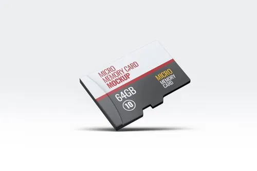 高品质内存卡包装样机模板 Micro Memory Card Molck-Up