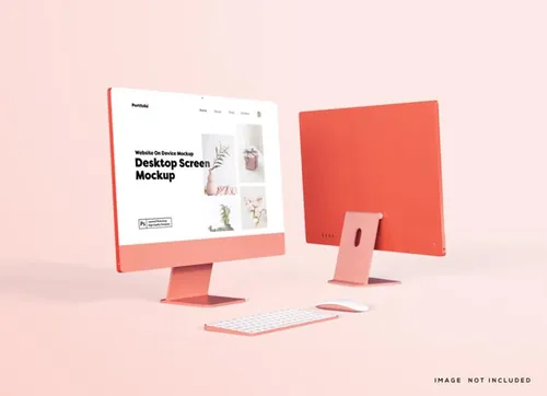 Apple苹果电脑Web UI设计场景贴图展示PSD样机模板