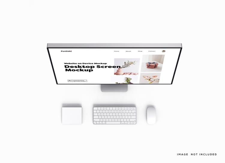 Apple苹果电脑Web UI设计场景贴图展示PSD样机模板
