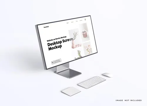 Apple苹果电脑Web UI设计场景贴图展示PSD样机模板