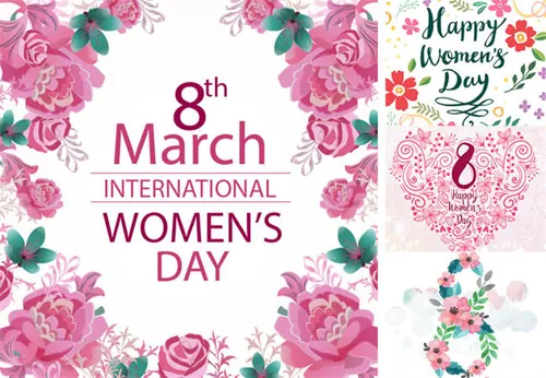三八妇女节女人节设计元素Happy Women\'s Day