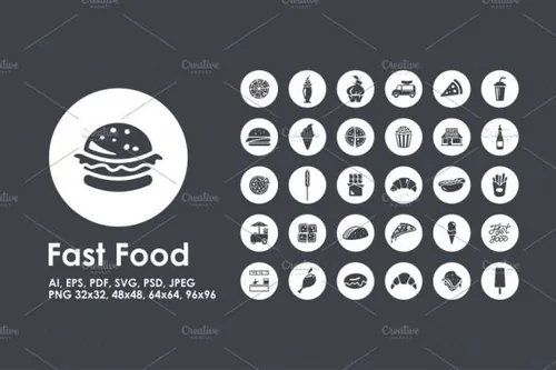 快餐食品图标 Fast Food icons