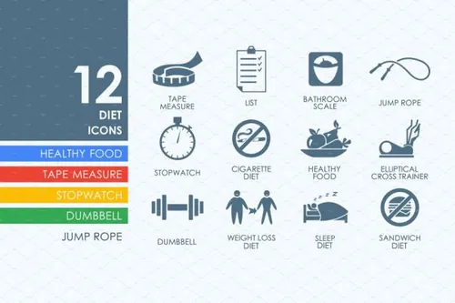 饮食图标 12 diet icons