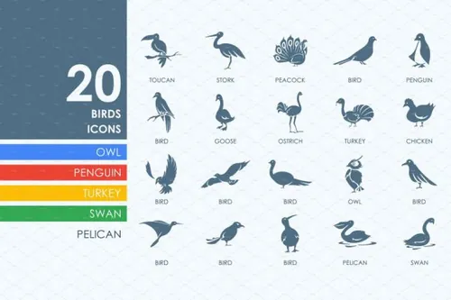 鸟的图标 20 birds icons