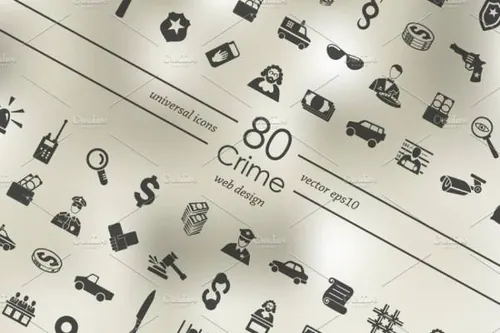 犯罪相关的图标 80 Crime Icons