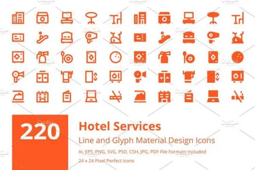 酒店服务相关图标 220 Hotel Services Material Ico