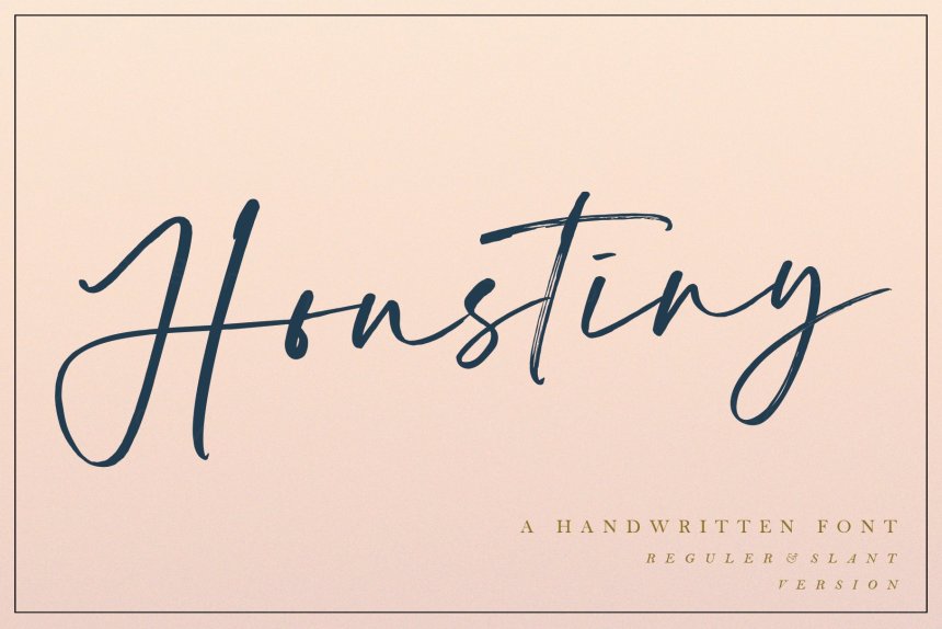 手写英文字体 Houstiny - Handwritten Font