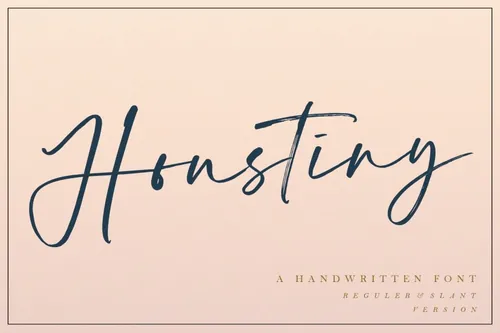 手写英文字体 Houstiny - Handwritten Font