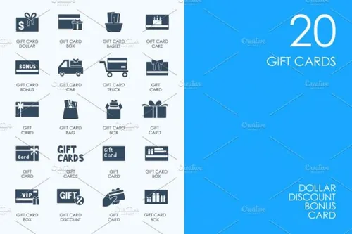 礼品卡片礼物主题图标 Gift Cards icons