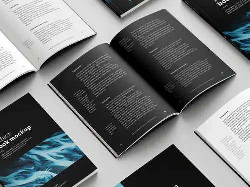 高品质书籍封面内页设计提案贴图样机PSD模板 Book Mockup 样机模版