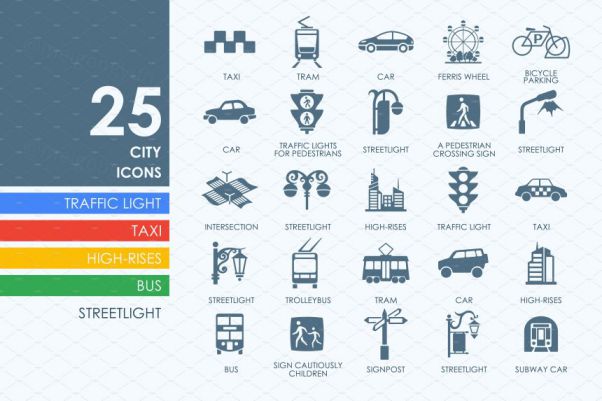 2.5城市图标 25 City icons