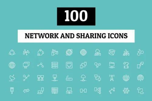 网络和共享主题图标 100 Network and Sharing Icons