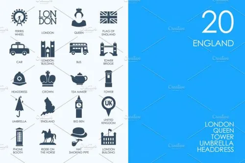 英格兰主题图标 England icons