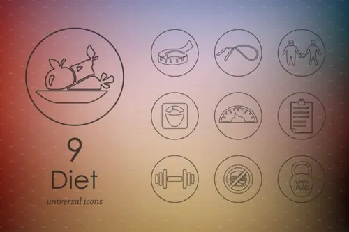 9饮食图标 9 diet icons