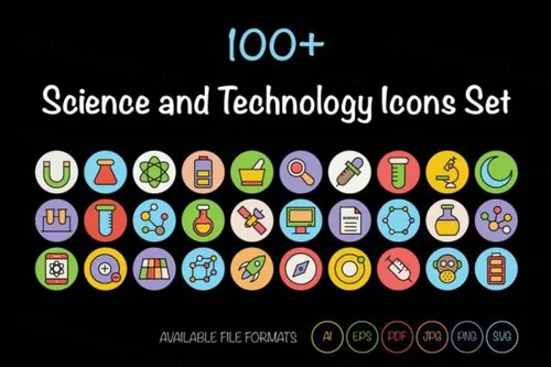 科学和技术图标 100  Science and Technology Icon