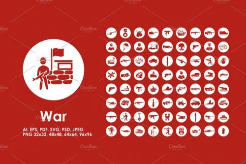 战争主题图标模板 War icons