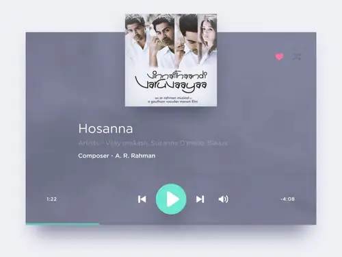 Music Player Concept  Daily UI #052每日UI源文件分享