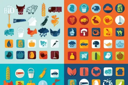 农业图形图标套装 9 AGRICULTURE sets of icons