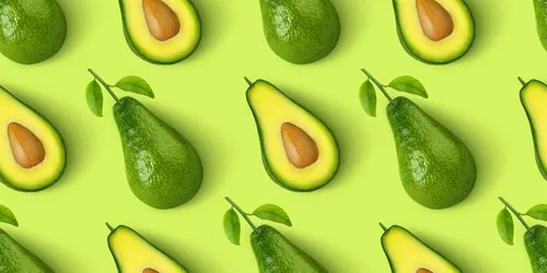 新鲜牛油果鳄梨夏季水果无缝拼接图案JPEG高清背景素材