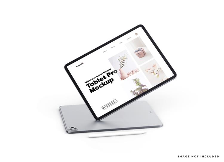 Apple iPad Pro平板电脑Web UI设计场景贴图