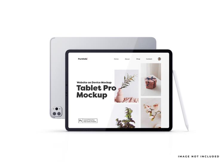 Apple iPad Pro平板电脑Web UI设计场景贴图