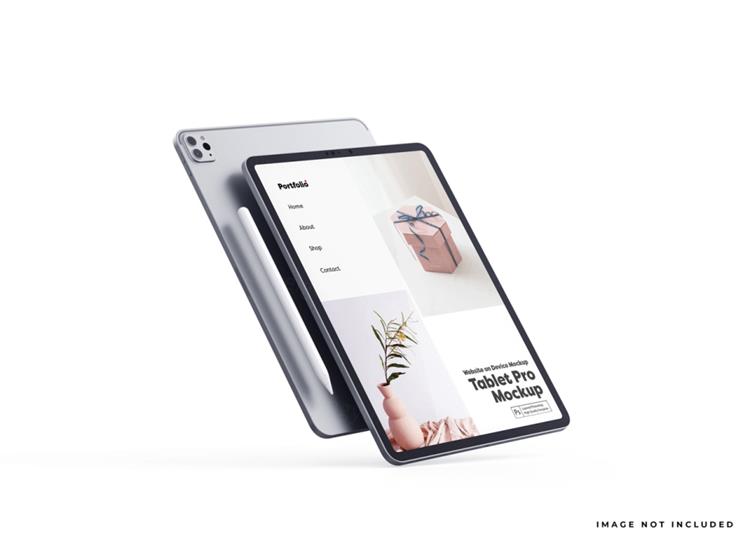 Apple iPad Pro平板电脑Web UI设计场景贴图