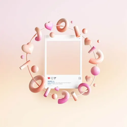 SNS社交网络Ins评论点赞留言通讯3D合成样机PSD模板