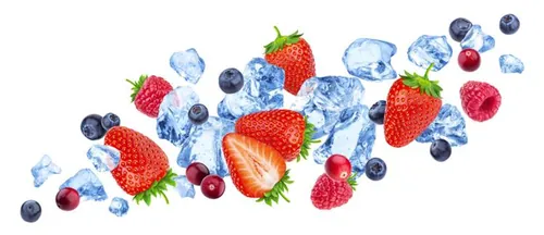 新鲜冰镇冰块葡萄车厘子樱桃夏季水果JPEG高清背景素材