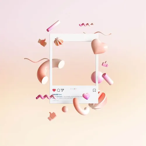 SNS社交网络Ins评论点赞留言通讯3D合成样机PSD模板