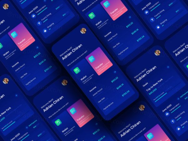 银行金融APP应用程序UI界面素材 Bank / Finance Ap