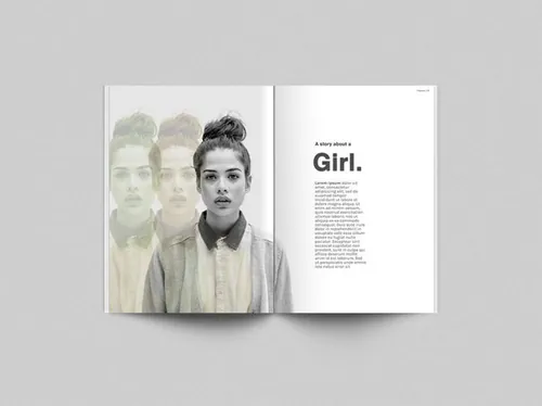 书籍杂志模型PSD贴图模板Magazine Mockup Template (Photoshop .PSD)