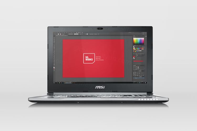 笔记本电脑模型PSD贴图模板MSI PX60 Laptop Mockups