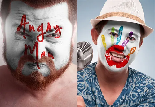 人体涂鸦特效PS动作 Easy Painting Photoshop