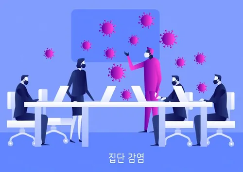 群体户外活动流行病相互交叉感染新冠肺炎公益卫生宣传插画素材