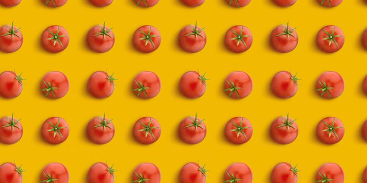 新鲜西红柿番茄夏季水果无缝拼接图案JPEG高清背景素材