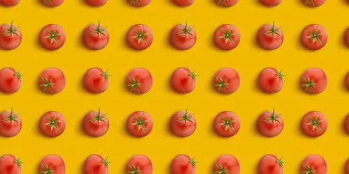 新鲜西红柿番茄夏季水果无缝拼接图案JPEG高清背景素材