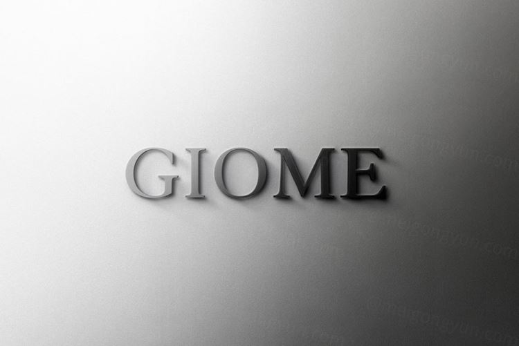 企业形象墙3D立体商标LOGO展示设计提案样机模板 Logo