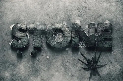 3D石头效果文字特效3D Stone Text Style