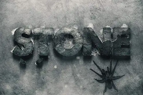 3D石头效果文字特效3D Stone Text Style 设计元素