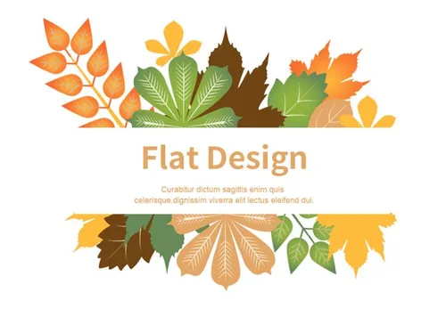 秋季矢量平面设计元素Vector Autumn