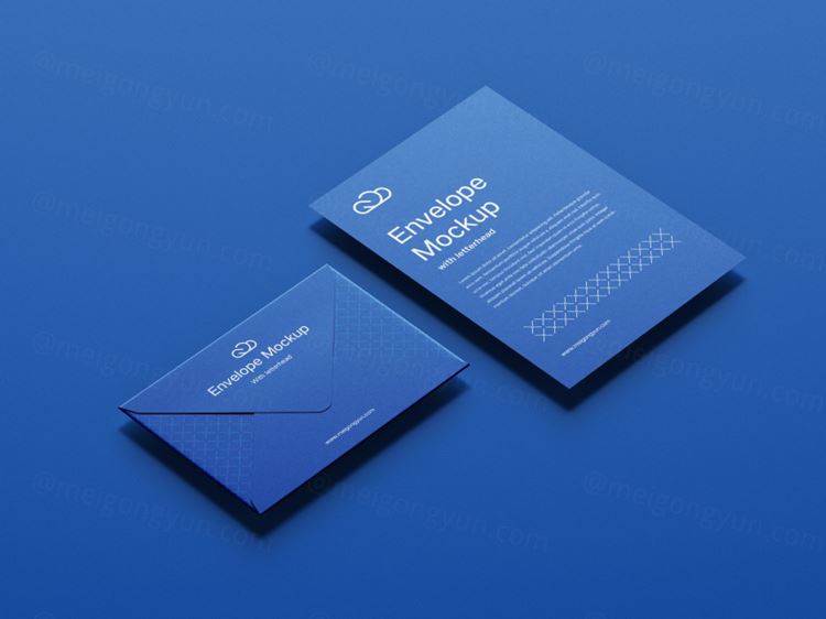 信封信纸品牌贴图提案样机PSD模版素材 Envelope mockup